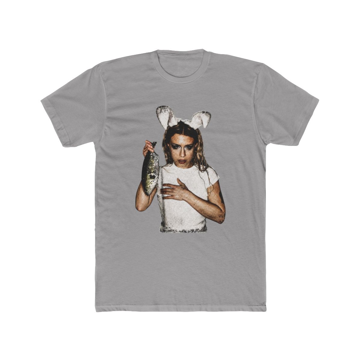 Summer Black Beach Short-Sleeve Slayyyter Bunny Ears T Shirt, Pop Star Graphic Tee, Vintage Aesthetic Singer Shirt, Indie Pop Fan Merch - Official T-Shirts merchandise